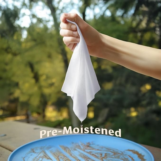 Dish Wipes | 100% Biodegradable Pre-Moistened Food-Safe Camp Kitchen Wipes | A Soap-and-Water Alternative
