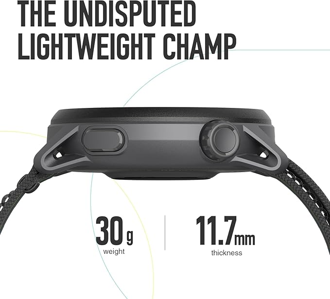 COROS PACE 3 GPS Sport Watch –Lightweight, Comfortable Running Watch, 17-Day Battery Life, Accurate GPS, Heart Rate Monitor, Navigation, Sleep Tracking, Training Plan, Run, Bike, and Ski- Black Nylon