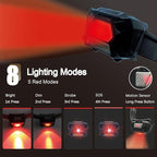 KunHe Pack 2 Red Light LED Headlamps Flashlights Headlight Bright Head Lamp for Adults Night Vision and Outdoor Camping