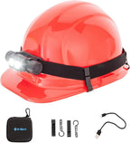 K-Bern Hard Hat Headlamp. Rechargeable. 1200 Lumen, Ultra Bright Head Lights for Forehead. Waterproof, Lightweight Aluminum, 3350mAh Battery, Perfect for Dog Walking, Camping, Hiking & Projects