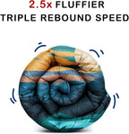 Camping Blanket,Lightweight Puffy Printed Camping Blanket Packable Outdoor Blanket for Camping,Traveling, Stadium, Hiking, Picnics