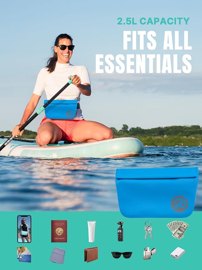 niphean IPX7 Waterproof Dry Bag with Magnetic One-Hand Closure, Durable Waterproof Bag for Kayaking, Paddle Board, Beach, Swimming, Multi-Wear Fanny Pack Style, Dry Bags for Men & Women Outdoor Use