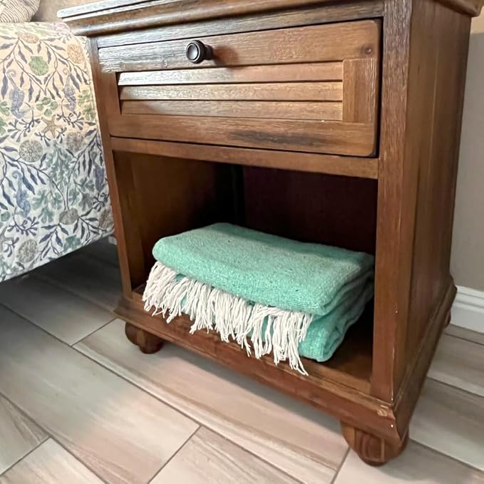 Open Road Goods Solid Color Mexican Yoga Blanket – Large Handwoven Throw for Yoga, Beach, Camping or Home – Soft and Durable Cotton Blend