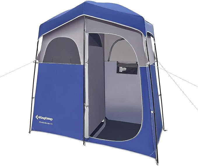 KingCamp Shower Tent, Portable Privacy Tent Outdoor Camping 1/2 Room Toilet Tents with Shower Bag & Dressing Room for Beach, Camping & Hiking