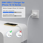 iPhone 17 Charger Fast Charging,iPhone USB C Fast Charger & 2Pack 3FT Type C USBC to C Woven Cable Cord for Apple iPhone 17/17 Pro Max/17 Pro/Air/16 Pro Max/16 Plus/15,iPad Pro/Air/Mini,iPad 11th/A16