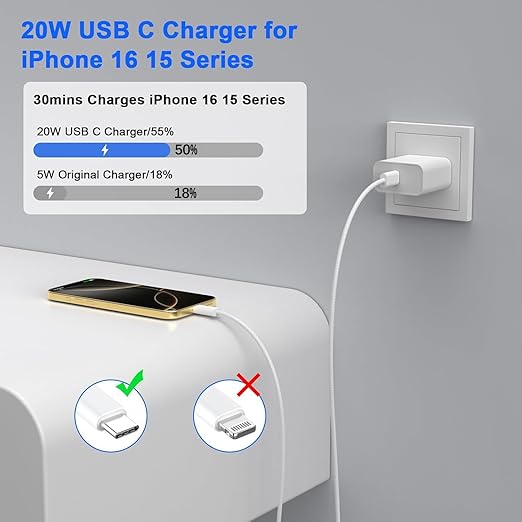 iPhone 17 Charger Fast Charging,iPhone USB C Fast Charger & 2Pack 3FT Type C USBC to C Woven Cable Cord for Apple iPhone 17/17 Pro Max/17 Pro/Air/16 Pro Max/16 Plus/15,iPad Pro/Air/Mini,iPad 11th/A16