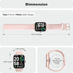 Fitpolo Smart Watch for Women,1.8” Touchscreen, Bluetooth Call, Alexa Built-in,24/7 Heart Rate, SpO2 Monitor, Step Counting, Sleep Tracking, IP68 Waterproof Fitness Tracker Watch for Android iPhone