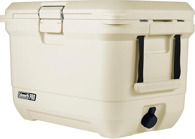 Coleman Pro Heavy-Duty 45qt Ultra-Light Premium Hard Cooler, Extra-Thick Insulation Keeps Ice up to 4 Days, 74-Can Capacity