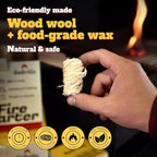 25pcs Fire Starter – Pine Wool & Natural Wax for Quick, Eco-Friendly Ignition of Grills, Fireplaces, Fire Pits & BBQs