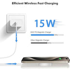 Magnetic Wireless Charger Fast Apple Mag-Safe Charger for iPhone 16 Pro Max/16 Pro/iPhone 15Pro Max/15 Plus/14/13/12/AirPods 3/2/Pro/Pro 2 Magnet Charging Pad Mag Safe Chargerwith Dual Charging Ports