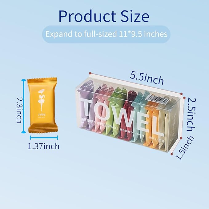 Disposable Compressed Towels, Portable Compressed Towel Tablets, 28Pcs Travel Wash Cloth, Thicker Super Absorbent Wash Cloths for Travel, Face Towel Ideal for Outdoor Camping Hiking (28Pcs)