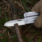 ROXON S803E Elite Flash Multitool with 20 functions including strong pliers, Flint Rod, full-size lockable blades for Outdoor Essential Survival Tool (D2 Blade)