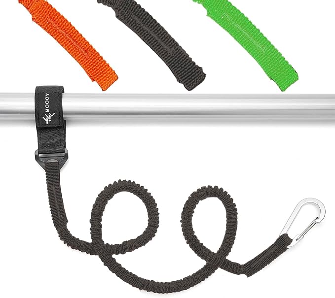 Kayak Paddle Leash Kayak Rod Leash Kayak Paddle Lanyard Stretchable Coiled Lanyard Leash Kayak Fishing Accessories for Kayak and Paddles