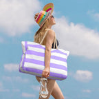 Becokan Beach Bags for Women Large Waterproof Beach Tote Bag Zipper Beach Bags Waterproof Sandproof Swim Pool Bag Large Tote