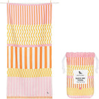 Dock & Bay Beach Towel - Quick Dry, Sand Free - Compact, Lightweight - 100% Recycled - Includes Bag - Sunset Boulevard - Set of 4 - Large (160x90cm, 63x35)
