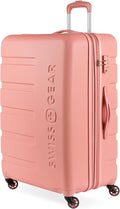 SwissGear 7366 Signature Hardside Expandable Luggage with Spinner Wheels, TSA Lock, Coral Almond, Checked-Large 27-Inch