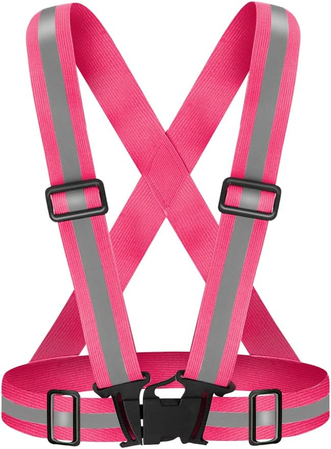 High Visibility Reflective Vest Safety Vest Running Reflective Gear Adjustable Reflective Vest for Walking,Jogging,Hiking,Night Cycling