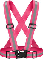 High Visibility Reflective Vest Safety Vest Running Reflective Gear Adjustable Reflective Vest for Walking,Jogging,Hiking,Night Cycling
