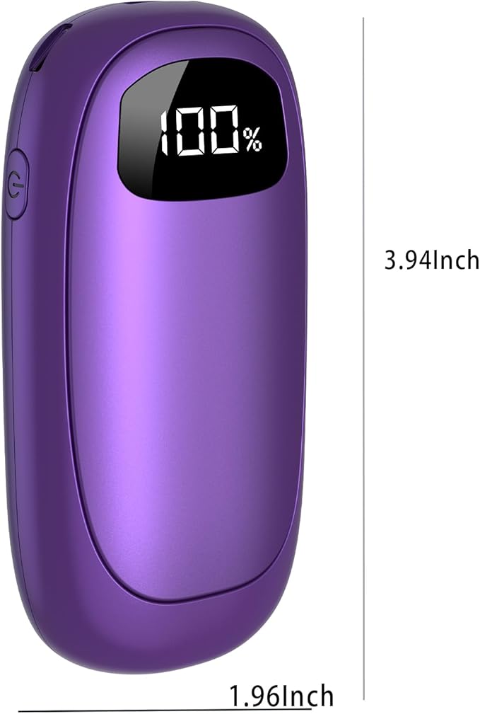 Hand Warmers Rechargeable - Electric Hand Warmers, Max 20 Hrs Warmth 4 Levels Heat Up to 131℉, Dual-Side Heating Portable Reusable Pocket Heater 2 Pack for Raynauds, Hunting, Camping, Golf