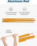 JOYTUTUS SUV Tent for Camping with Rainfly, Double Door Design Car Tent with Aluminum Poles, SUV Tailgate Tent with Waterproof PU2000mm Double Layer for 4-8 Person, Green