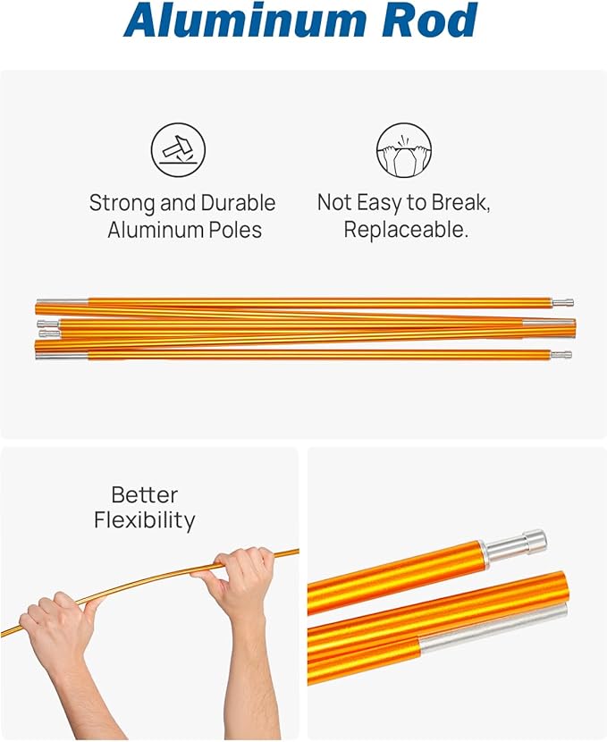 JOYTUTUS SUV Tent for Camping with Rainfly, Double Door Design Car Tent with Aluminum Poles, SUV Tailgate Tent with Waterproof PU2000mm Double Layer for 4-8 Person, Green