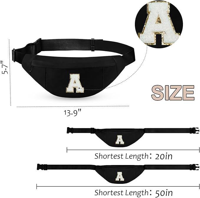 MAXTOP Large Crossbody Fanny Pack with 4-Zipper Pockets,Gifts for Enjoy Sports Festival Workout Traveling Running Casual Hands-Free Wallets Waist Pack Phone Bag Carrying All Phones