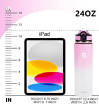 32oz Insulated Water Bottle with Straw Lid & Spout Lid & Paracord Handle, Stainless Steel Water Bottle Wide Mouth, Double Wall for Women Men Gym Fitness Outdoor