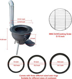 Multifunction Wood Burning Stove with Grill Rack,Large Portable Charcoal Grill,Camping Rocket Stove for Outdoor/Backyard Cooking,Chinese Wood Stove,Off Grid Living Supplies