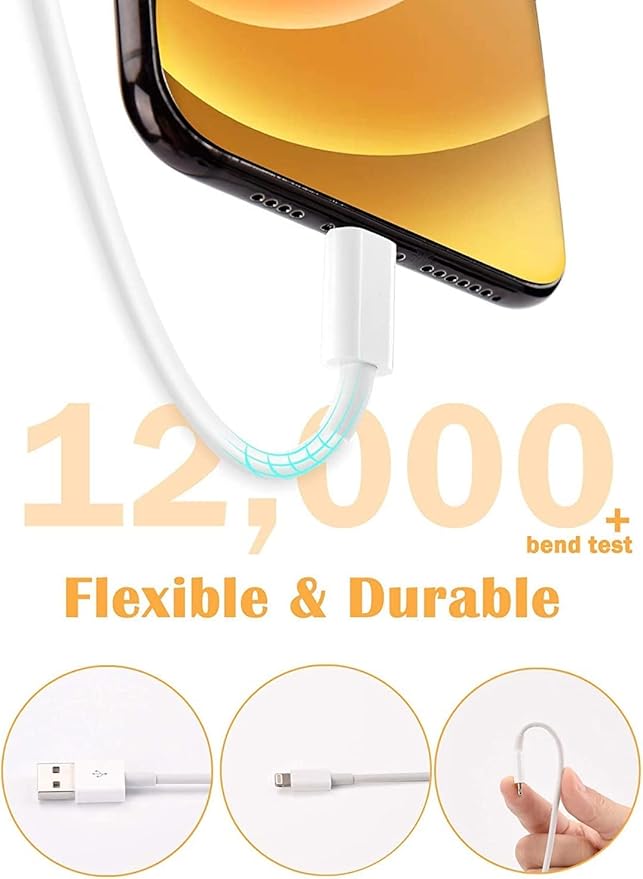 4 Pack [Apple MFi Certified] Apple Charging Cables 10ft, iPhone Chargers Lightning Cable 10 Foot, Fast iPhone Charging Cord for iPhone 14/14Pro/13/13Pro/12/11/11Pro/11Max/ X/XS/XR, ipad(Black)