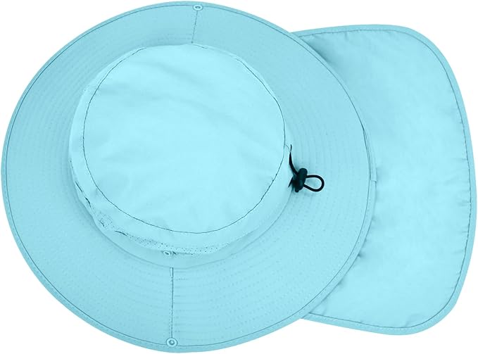 Sun Hats for Men Women, UPF50+ Protection Safari Hat,Wide Brim Fishing Hat with Neck Flap,Bucket Hats for Beach Hiking