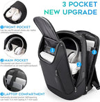 BANGE Business Smart Backpack Waterproof fit 15.6 Inch Laptop Backpack with USB Charging Port,Travel Durable Backpack