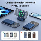 Azmuth for Magsafe Battery Pack, 10000mAh Magnetic Power Bank 22.5W PD Fast Charging with LED Display Wireless Portable Charger for Magsafe with Stand for iPhone 17/16/15/14/13/12/Pro/Pro Max