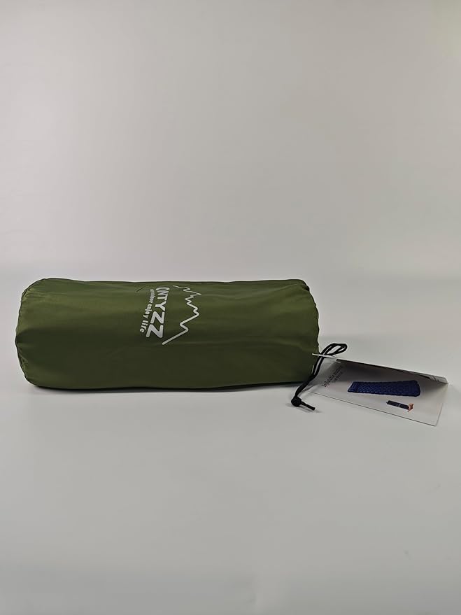 ONTYZZ Sleeping Pad Ultralight Inflatable Sleeping Pad with Built-in Foot Pump Upgraded Durable Compact Camping Air Pad for Hiking Traveling, Green