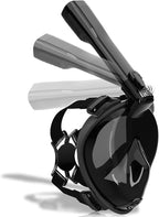 R10 Full Face Snorkel Mask Adults, Snorkeling Mask Gear for Adults&Kids, Fully Enclosed CO2 Transportation Solution, Silicone Bonding Anti-Leak&Anti-Fog, Foldable for Portability