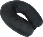 Wolf Essentials Adult Cozy Soft Microfiber Neck Pillow for Travel – Compact, Machine Washable - Perfect for Airplane, Car, or Home Use - Filled and Finished in The USA – Black