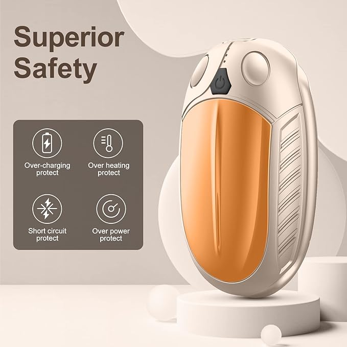 Classic Hand Warmers Rechargeable 2 Pack, AI Temperature Control Pocket Size Electric Handwarmers, Quick Charge Portable Hand Warmer Great Gift for Christmas Outdoors, Hunting, Golf, Camping