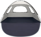 WhiteFang Beach Tent Anti-UV Portable Sun Shade Shelter for 3/4/6/8 Person, Extendable Floor with 3 Ventilating Mesh Windows Plus Carrying Bag, Stakes and Guy Lines