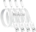 4 Pack [Apple MFi Certified] Apple Charging Cables 10ft, iPhone Chargers Lightning Cable 10 Foot, Fast iPhone Charging Cord for iPhone 14/14Pro/13/13Pro/12/11/11Pro/11Max/ X/XS/XR, ipad(White)