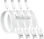 4 Pack [Apple MFi Certified] Apple Charging Cables 1ft, iPhone Chargers Lightning Cable 1 Foot, Fast iPhone Charging Cord for iPhone 14/14Pro/13/13Pro/12/11/11Pro/11Max/ X/XS/XR/XS Max/8, ipad(White)