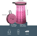 Ultra-Lightweight Collapsible Stool - Portable Folding Seat for Camping, Hiking, Travel & Outdoor Activities (Gradient Purple)