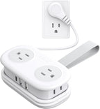 Travel Power Strip, ORICO 4 Outlets 3 USB Ports (1 USB C) with 4FT Wrapped Short Extension Cord, Compact Power Strip for Hotel Travel Essentials Cruise Approved-AP3