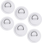 TOBWOLF 6 Pack Stainless Steel D-Ring Patch for Inflatable Boat Kayak Dinghy SUP, D-Ring PVC Patch Stand-Up Paddleboard Canoe Rafting Accessories, NO Glue Included