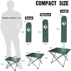 VILLEY Portable Camping Side Table, Ultralight Aluminum Folding Beach Table with Carry Bag for Outdoor Cooking, Picnic, Camp, Boat, Travel