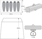 3-5 Person Waterproof Camping Tent,Large Family Cabin Tents for Outdoor Camping Hiking Backpacking Picnic