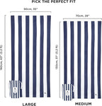 Dock & Bay Beach Towel - Quick Dry, Sand Free - Compact, Lightweight - 100% Recycled - Includes Bag - Cabana - Whitsunday Blue, Medium (130x70cm, 51x27)