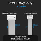 Armpow 40 inch White Zip Ties Heavy Duty 15 PCS, 440 LBS Ultra Exclusive Strong Plastic Wire Ties, Large Cable Ties Extra Long Tie Wraps, Indoor and Outdoor UV Resistant
