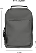RAINS Regular Book Daypack, Backpack, Laptop Bag, Waterproof, 2 Year Warranty, Black