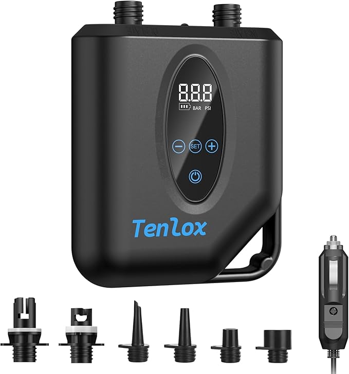 Cordless Electric Paddle Board Pump, 20 PSI SUP Pump with 15600mAh Battery, Portable Paddle Board Inflator, Air Pump for SUP, Inflatable Kayak Pump