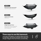 Hammock with Mosquito Net - Lightweight, Portable, 1 Person Hammock - for Camping, Hiking, Backpacking, Travel, a Festival, or The Beach