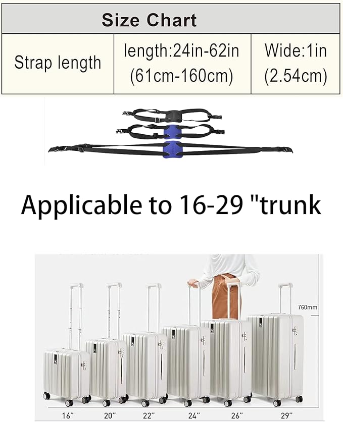 Luggage Straps ， Luggage add a Bag Strap，Travel Must Haves High Elastic Suitcase Adjustable Belt Bag Bungees with Buckles (Orange)